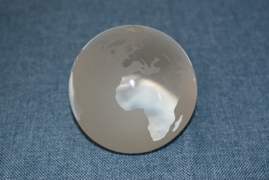 AWESOME GLASS GLOBE PAPERWEIGHT!