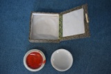 ASIAN CERAMIC LIDDED PAINT DISH!