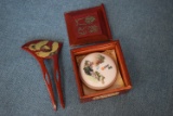 ASIAN PAINT TRAY IN WOOD BOX +!