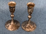 SILVER PLATE CANDLESTICK HOLDERS!