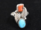 NATIVE AMERICAN SIGNED STERLING RING!