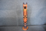 9 IN. WOODEN ALASKAN TOTEM POLE!