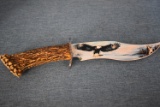 8 IN. PAINTED KNIFE WITH DETAILED HANDLE!