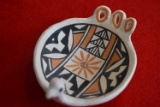 SIGNED ACOMA NEW MEXICO BIRD DISH POTTERY!