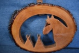 NATIVE AMERICAN WOOD CARVING 10 INCH!