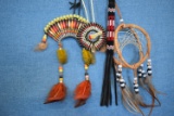 A FIVE PC. COLLECTION OF N./A. BEADWORK!