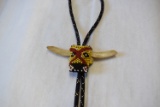 BOLO TIE BEADED BULL!