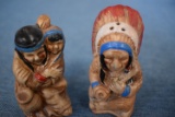 INDIAN CHIEF AND SQUAW S & P SHAKERS!