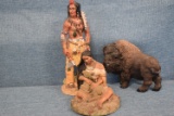 NATIVE AMERICAN FIGURINES THREE!