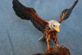 HAND CARVED AND PAINTED WOODEN EAGLE!