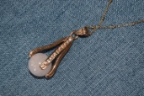 GOLD JEWELED AND STONE PENDANT DECORATED CHAIN!