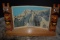 TOTEM POLE PHOTO FRAME W/MT MCKINLEY POSTCARD!