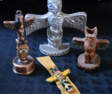 TOTEM POLES, ALL 4 UNIQUELY DIFFERENT!