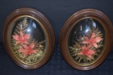 HAWAIIAN ORCHADS FRAMED OVAL 8 1/2