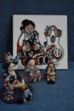 NAVAJO STORY TELLERS CERAMIC SET OF 4 PCS.!