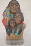 NATIVE AMERICAN SIGNED SCULPTURE 12 IN.!