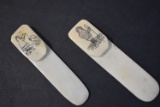 ALASKAN ESKIMO PAIR OF IVORY BOOKMARKS!