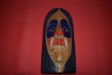 SUQUAMISH INDIAN RED CEDAR MASK SIGNED!