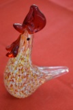 HAND BLOWN GLASS ROOSTER 8 INCH!