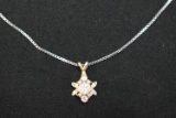 14K WHITE GOLD NECKLACE!