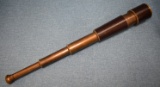 EARLY LEATHER BOUND BRASS TELESCOPE!