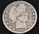 1916 D BARBER QUARTER!