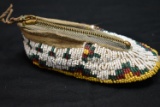 EARLY NATIVE AMERICAN BEADED MOCCASIN PURSE!