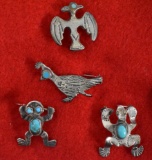 NATIVE AMERICAN STERLING PIN LOT!