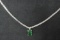 STERLING AND EMERALD NECKLACE!