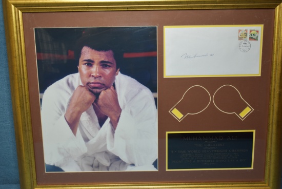 MUHAMMAD ALI COLLAGE WITH AUTHENTIC SIGNITURE!