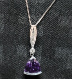 14KT DIAMOND AND TANZENITE NECKLACE!