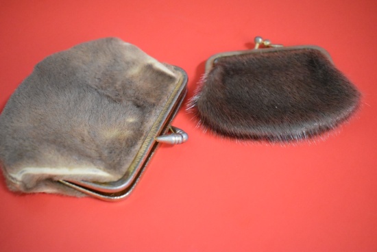 VINTAGE COIN PURSES MADE WITH PELTS!