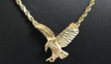 14KT GOLD EAGLE ROPE NECKLACE!