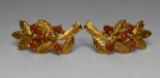 18KT GOLD & CORAL EARRINGS!