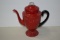 RED ENAMEL COFFEE POT!