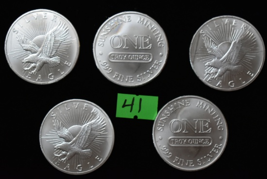 1 OZ SILVER EAGLES!