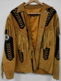 NATIVE ADORNED LEATHER COAT!