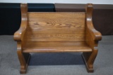 STUNNING OAK PEW!