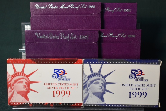 US MINT PROOF AND SILVER PROOF SETS!