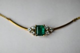 EMERALD & DIAMOND NECKLACE!!!