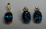 GOLD & LONDON BLUE TOPAZ SET!!!