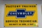 CHEVY SERVICE TECH METAL SIGN!
