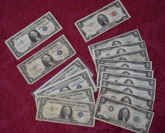 SILVER CERTIFICATES & $2 BILLS!!!