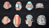 NATIVE AMERICAN STERLING RINGS!!