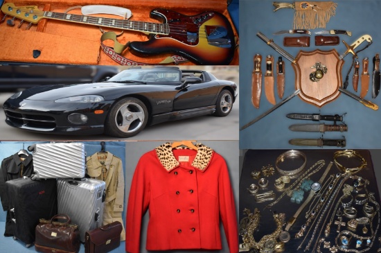 COLLECTOR CAR, BOATS, MOTORCYCLES, GOLD, SILVER ET