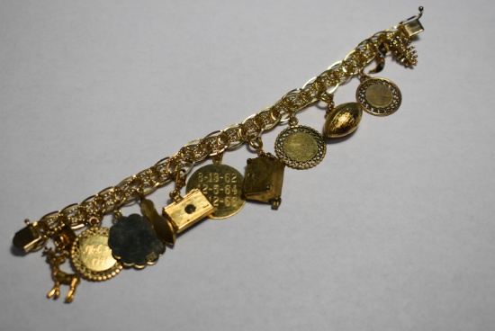 STERLING & GOLD CHARM BRACELET!!!