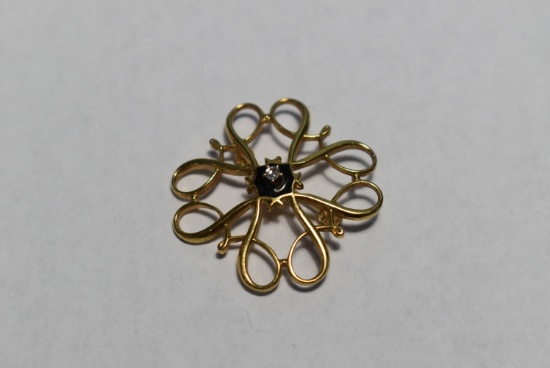DIAMOND & GOLD BROACH!!