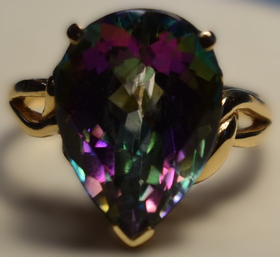 THE "SHOW STOPPER" !! RAINBOW TOPAZ RING!!