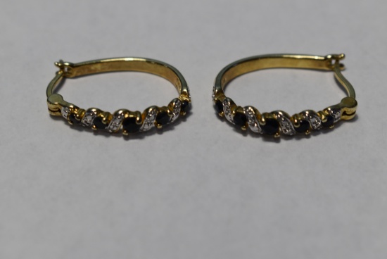 GOLD & SAPPHIRE EARRINGS!!