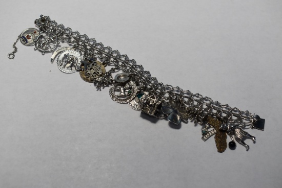 ESTATE STERLING CHARM BRACELET!!